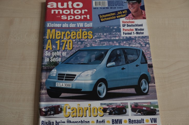 Deckblatt Auto Motor und Sport (15/1994)